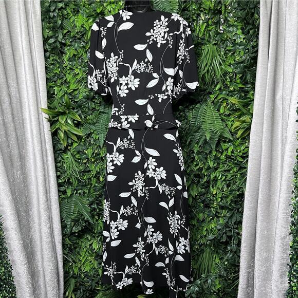 EXPRESS Tops Women‎ Small Black White Hi Low Hem Peplum Layered Blouse 2496 - Picture 8 of 8